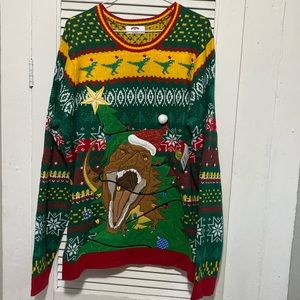 NWT, Holiday Time, dinosaur Christmas sweater, men’s size L